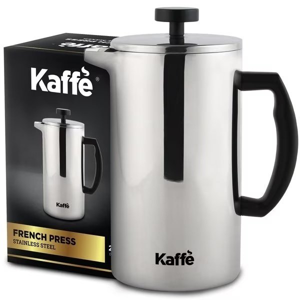 Kaffe French Press Coffee Maker. Double-Wall Stainless Steel (6 Cups 0.8L). Extra Filter Included!, Kaffe, Mfr#: KF1020